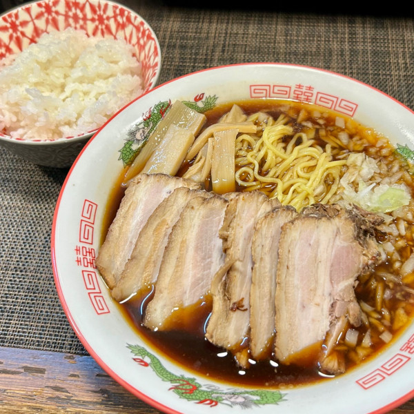 「チャーシューメン＋小ごはん」@ラーメン黔の写真