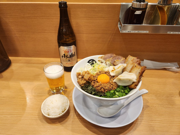 「台湾まぜそばDX 中瓶」@麺や マルショウ 新なにわ大食堂店の写真