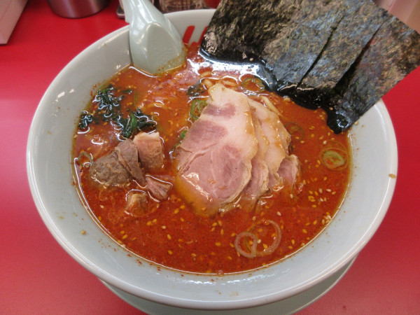 「辛味噌チャーシュー麺（１１３０円）」@ラーメン山岡家 阿見店の写真