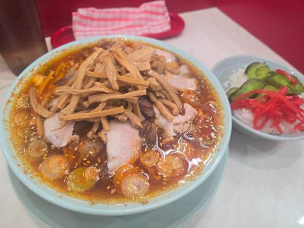 「チャーシュー麺・大盛・辛中華変更・メンマ ￥1,590」@なぎちゃんラーメン 京急蒲田店の写真
