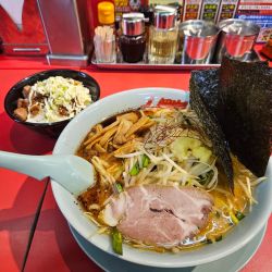 G系特製もやし味噌ラーメン+広州メンマ+海苔