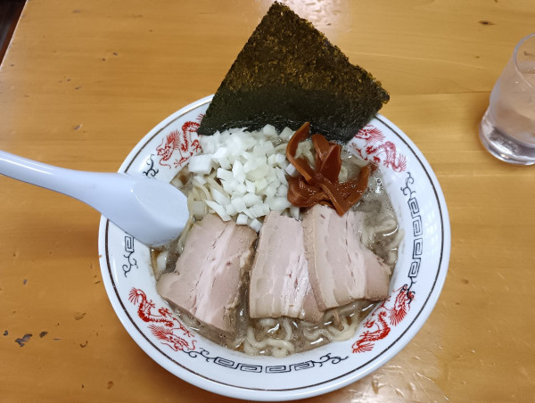 「背脂煮干中華　和え玉　900+300円」@福島屋の写真