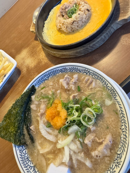 「肉そば792円＋チャーハン餃子3個セット492円」@丸源ラーメン 千葉寺店の写真