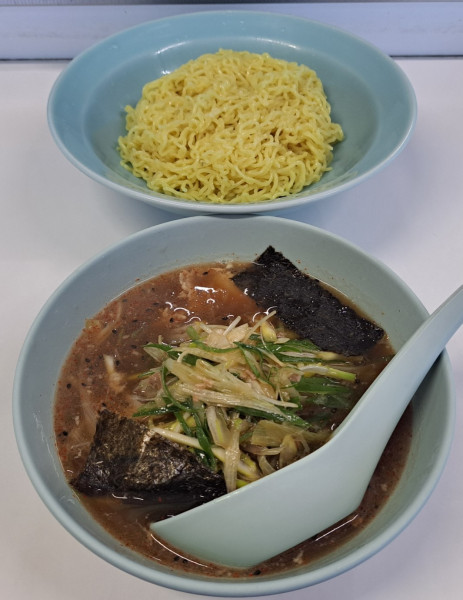 「醤油ねぎつけ麺中1100円」@ラーメンショップ 平泉店の写真