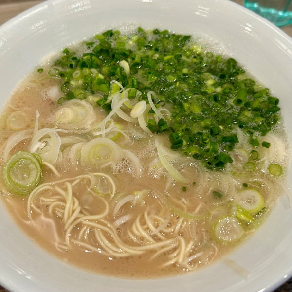「ねぎラーメン（辛味抜き）＋半替玉」@麺屋 我ガ 渋谷二丁目中央店の写真
