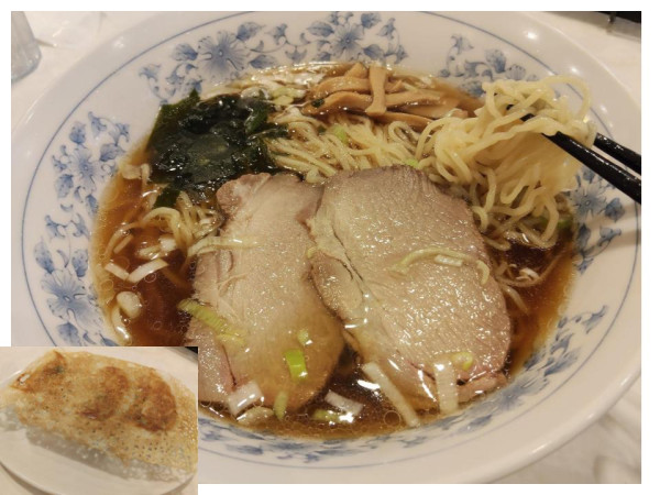 「ランチ ラーメン＋焼餃子3個(980)」@満州園 上大岡店の写真