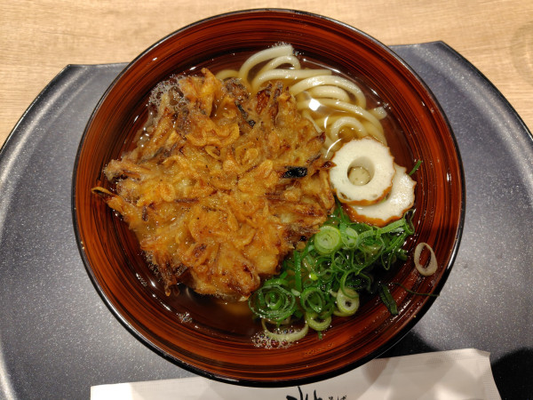 「かき揚げうどん800円」@砂丘そばの写真