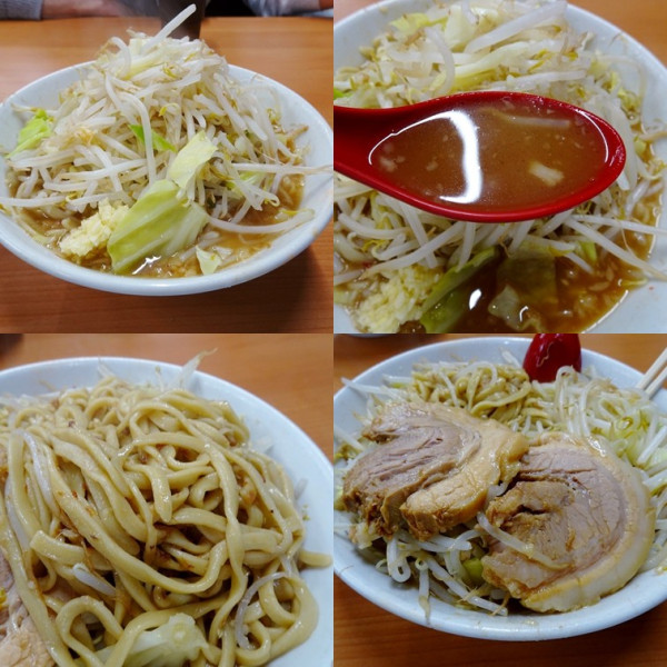 「小ラーメン（麺少なめ＆カタメ・ニンニク少なめ・ヤサイ）」@ラーメン二郎 仙台店2の写真