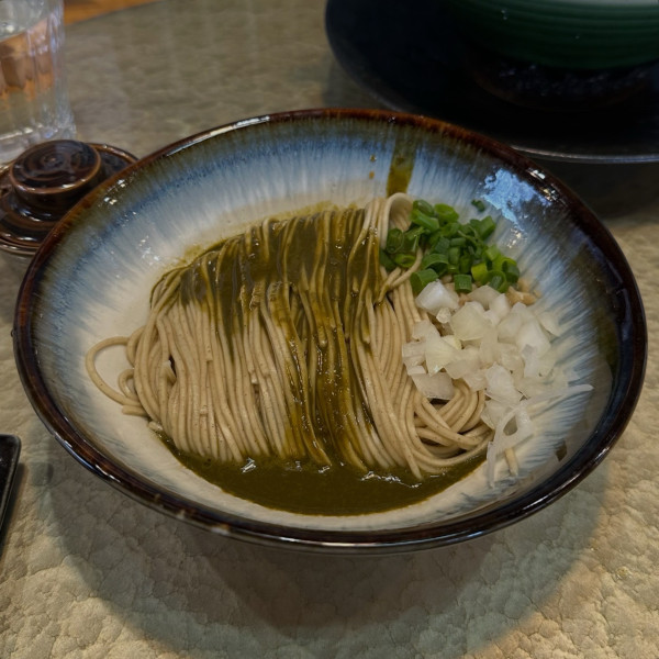 「鮑の肝和え玉」@中華蕎麦 鳴神食堂の写真