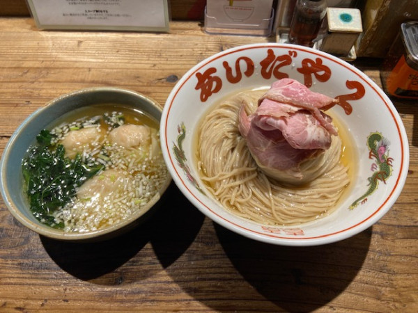 「布水つけめん＋海老ワンタン3個」@伊之瀬の写真