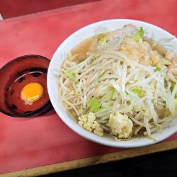 小ラーメン&生卵
