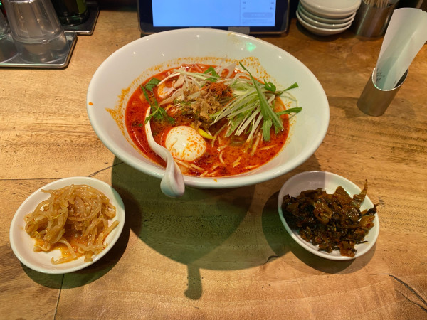 「玉子からか麺（特辛・バリカタ）1,190円+替玉150円」@博多一風堂 みなとみらい東急スクエア店の写真