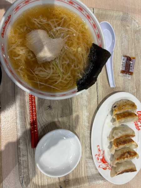「中華そば餃子セット」@大阪王将 イオンモールむさし村山店の写真