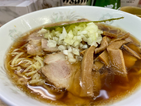 「アサヒスーパードライ＋清酒澤乃井熱燗→ チャーシューメン」@丸幸の写真