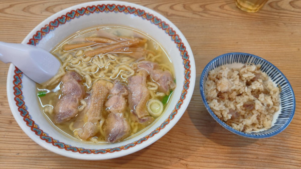 「鶏チャーシュー麺（塩）¥1,210 + Aセット ¥140」@中華そば 嘉一 本店の写真