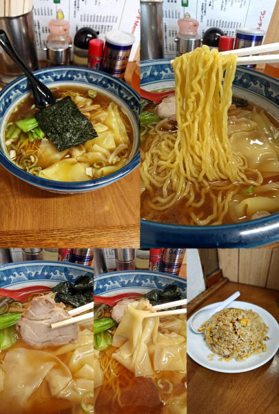 「『ワンタンメン+半炒飯(￥850+350)』」@新三陽の写真