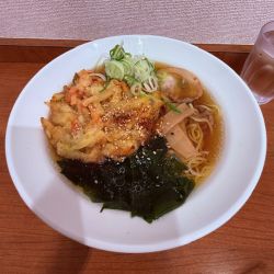 中華そば（￥490）＋かき揚げ（￥130）