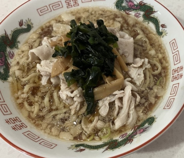 「【限定】背油肉中華　１４００円」@ラーメン星印の写真