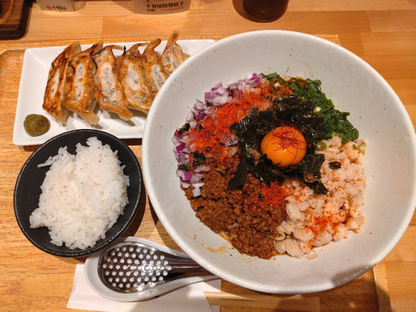 「海老辛まぜそば　追飯付」@千賀商店の写真