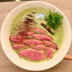 京鴨と宇治抹茶のチョコらぁ麺 ¥1,500