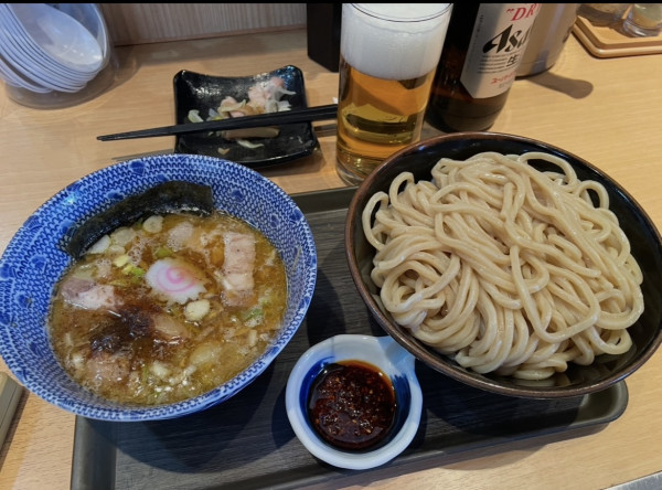 「中濃シビカラつけ麺　ビール」@くり山の写真