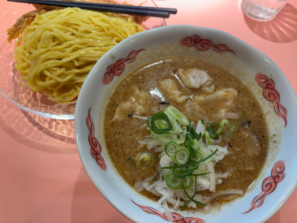 「パンチつけ麺　大盛+ワンタン」@流星軒の写真