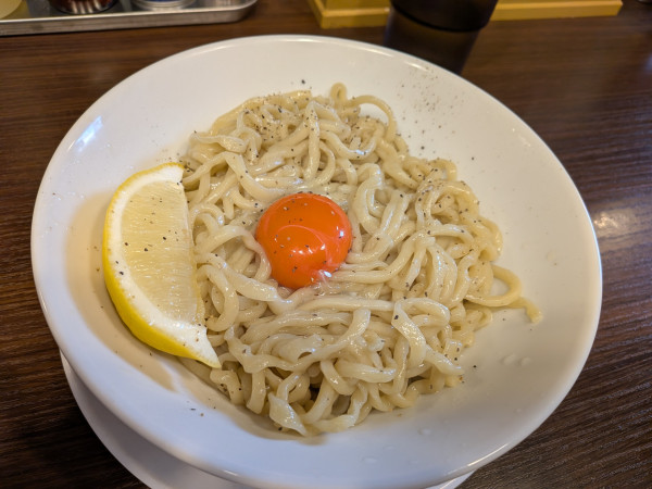 「帆立と鯛香る油そば」@油そば 六善の写真