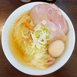 【限定2】鶏×鴨そば 塩（塩）＋ビール