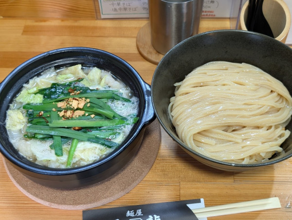 「突発限定モツ鍋ちゃんこつけ麺」@麺屋電龍の写真