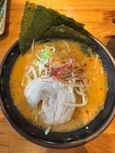 「味噌ラーメン」@横浜家系ラーメン たくみ家 桜土浦インター店の写真