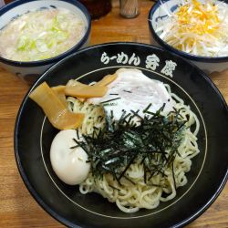 つけめん塩 太麺＋半白髪ネギ