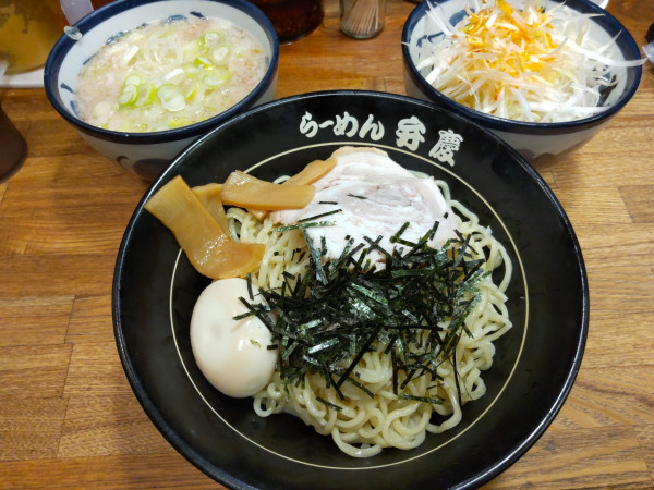「つけめん塩 太麺＋半白髪ネギ」@らーめん弁慶 門前仲町店の写真