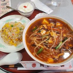 ランチ2・麻婆サンマー麺と半炒飯