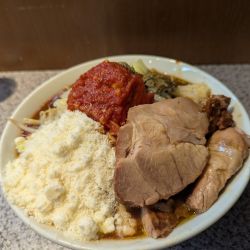 トマ旨ロッソ麺中盛+粉チーズ