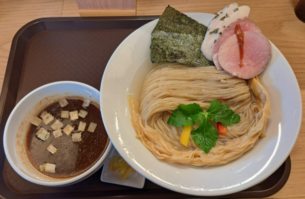 「特製貝汁昆布水の芳醇つけ麺1350円＋大盛150円」@めん処 きよ洲の写真
