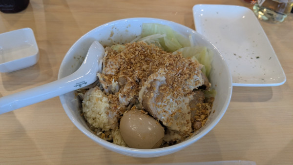 「汁無しニンニク野菜ラーメン 麺200g 野菜200g」@麺屋 林虎 Ramen RINKOの写真