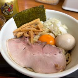 まぜそば850円+味玉＆缶ビール400円