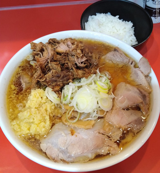 「きりちゃんらーめん＋ほぐし豚､しょうが」@麺屋 桐龍 久喜店の写真