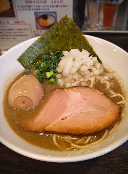 「味玉付き濃厚煮干し」@錦糸町中華そば さん式の写真