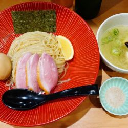 【限定】味玉鴨の昆布水つけ麺（塩）＋瓶ビール