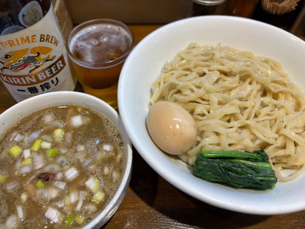 「【火曜限定】味玉つけ麺1310円+ビール600円」@中華そばや 和凡の写真