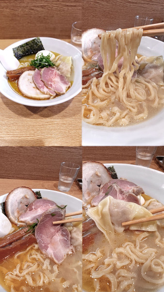 「『特製中華そば 白(￥1400)』を平打ち麺で...」@麺処 浮世の写真