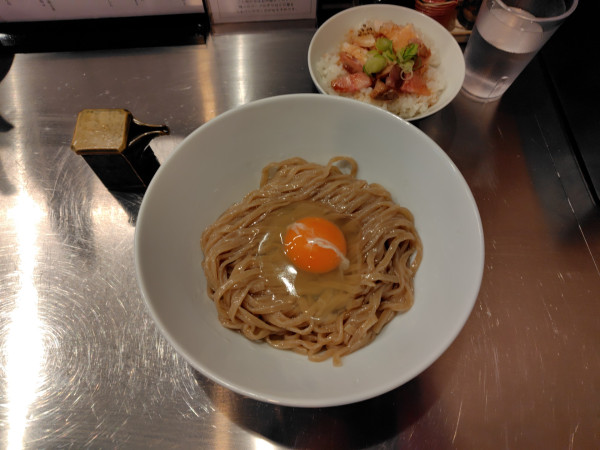 「天美卵の卵かけ麺950円（限定）」@麺しかのの写真