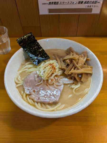 「塩ラーメン　半メンマ」@麺屋 永太の写真
