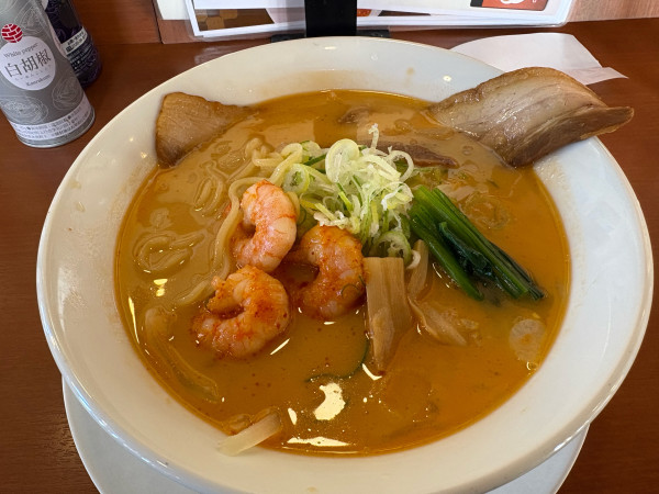 「【期間限定】エビ味噌らーめん890円」@幸楽苑 水戸石川店の写真