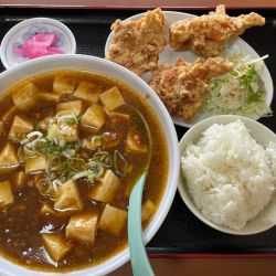 麻婆ラーメンセット　￥９８０