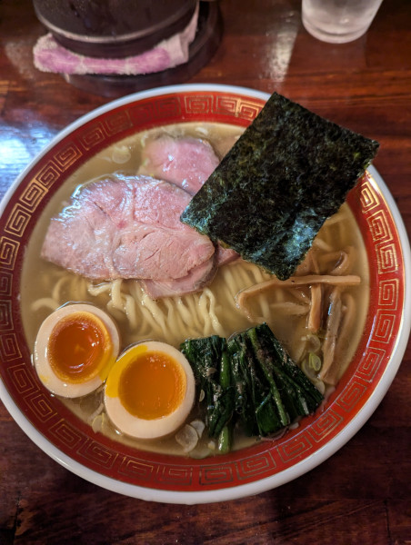 「特塩(平打)+大盛」@麺処 懐やの写真