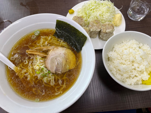 「シューマイBセット（ラーメン・ライス付）」@ポパイラーメン 岩槻店の写真