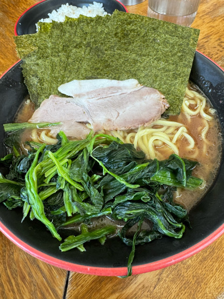 「のりほうれん草」@麺家 紫極の写真