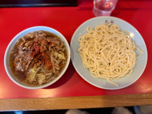 「チャシューやさいつけそば(小鉢)1550円」@丸長 目白店の写真